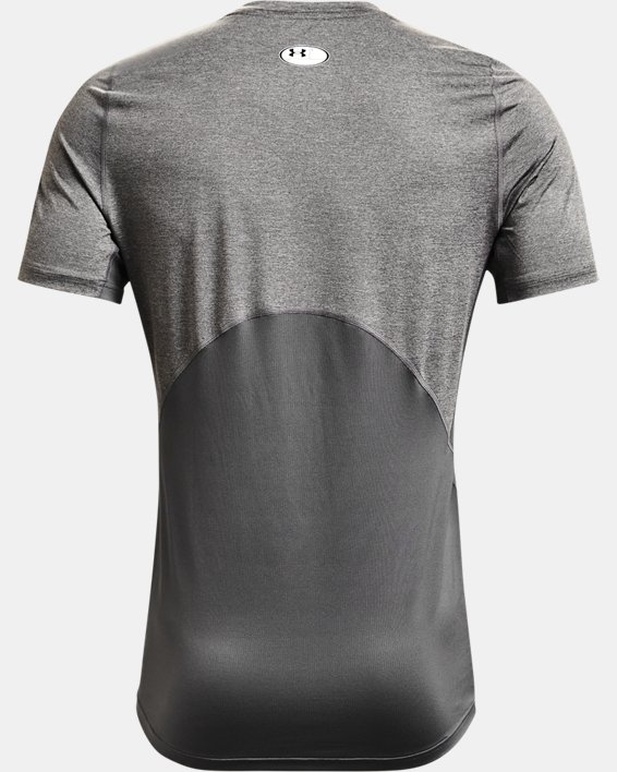 Men's HeatGear® Armour Fitted Short Sleeve, Gray, pdpMainDesktop image number 5